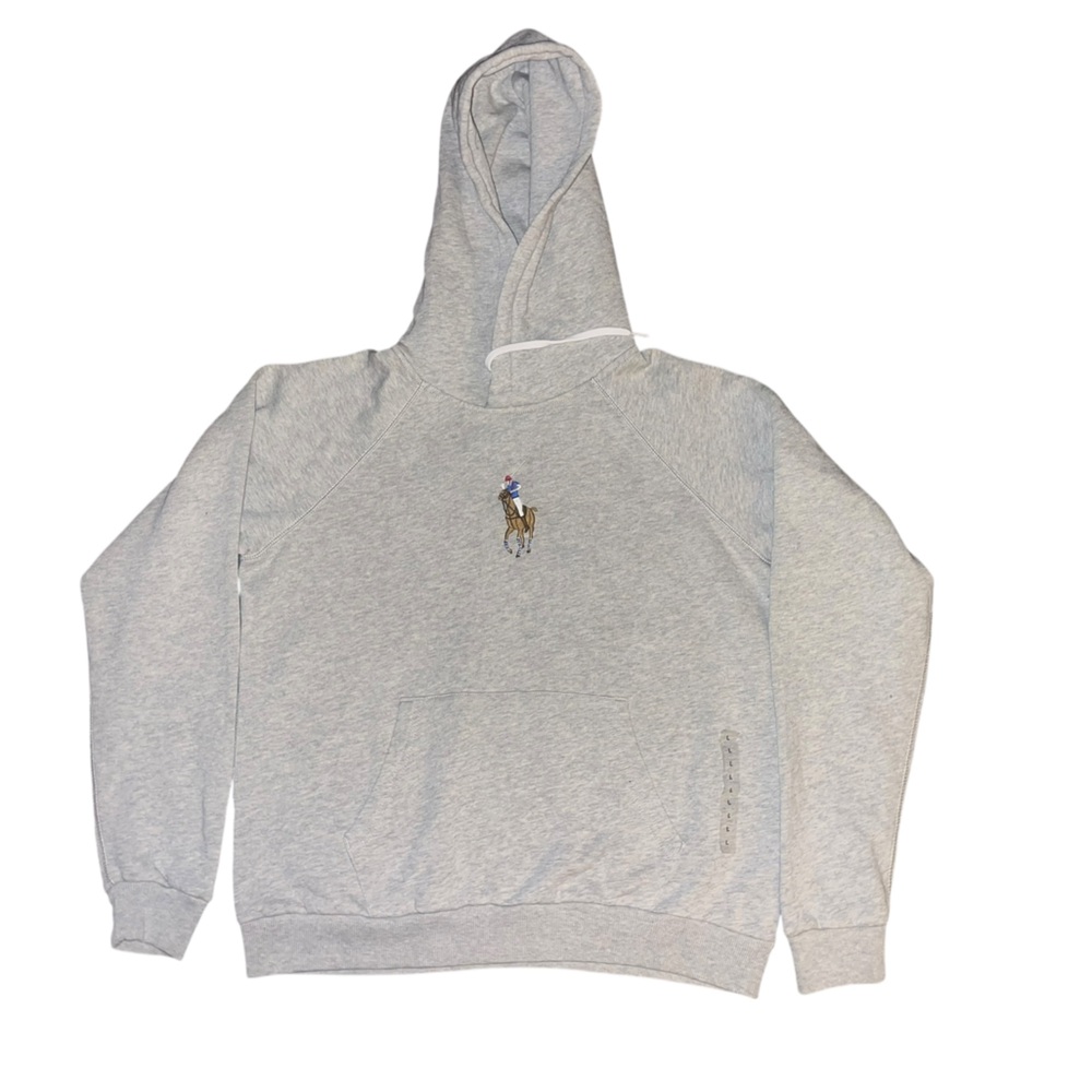 Polo Ralph Lauren Women’s Big Pony Pullover Hoodie Gray Heather Size Large